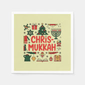 Chrismukkah Hanukkah Kerst Joodse Religieuze Servet (Voorkant)