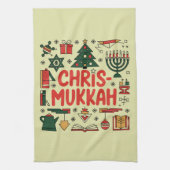 Chrismukkah Hanukkah Kerst Joodse Religieuze Theedoek (Verticaal)