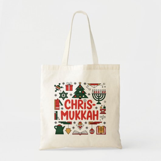 Chrismukkah Hanukkah Kerst Joodse Religieuze Tote Bag (Voorkant)