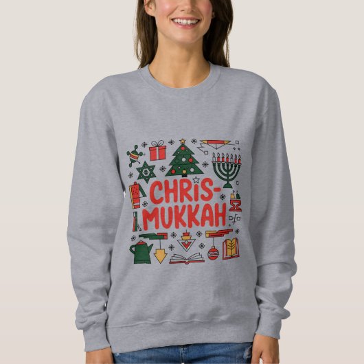 Chrismukkah Hanukkah Kerst Joodse Religieuze Trui (Voorkant)