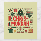 Chrismukkah Hanukkah Kerst Joodse Religieuze Wijn Etiket (Enkel label)