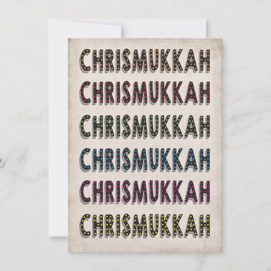 Chrismukkah Holiday Party mashup Kaart (Achterkant)