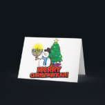 Chrismukkah Kaart<br><div class="desc">Dit is een geweldige en leuke kerstkaart voor het decemberseizoen. Als jij of iemand die je kent zowel Kerstmis als Chanoeka viert,  dan is de kans groot dat ze het weten of dat ze het echt vieren!</div>