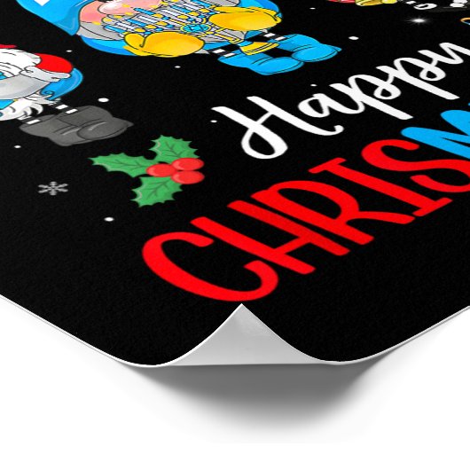 Chrismukkah kabouters Vrolijk Kerstfeest en Gelukk Poster (Hoek)