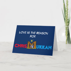 Chrismukkah Manger-Wenskaart Feestdagen Kaart
