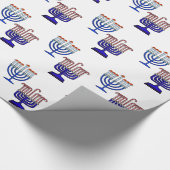Chrismukkah Menorahs Wrapping Paper Cadeaupapier (Hoek)