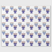 Chrismukkah Menorahs Wrapping Paper Cadeaupapier (Vlak)