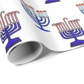 Chrismukkah Menorahs Wrapping Paper Cadeaupapier (Rol Hoek)
