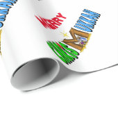 Chrismukkah met Manger als M Gift Wrap Cadeaupapier (Rol Hoek)