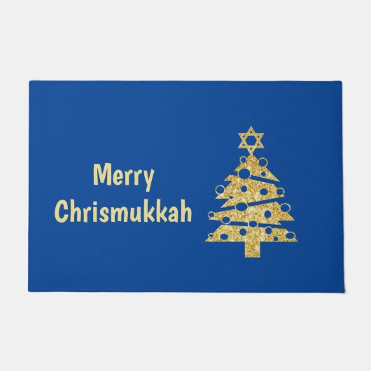 Chrismukkah Modern kerstboomklep Deurmat (Voorkant)