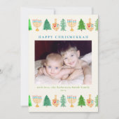 Chrismukkah Photo Holiday Message 5x7 Vakantiekaar Feestdagenkaart (Voorkant)