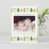 Chrismukkah Photo Holiday Message 5x7 Vakantiekaar Feestdagenkaart (Staand voorkant)