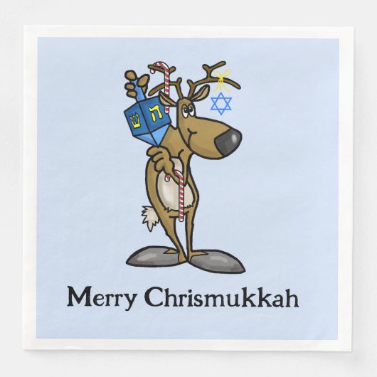 Chrismukkah Reindeer Paper Napkins Servet (Voorkant)