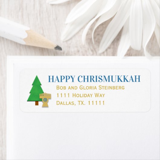 Chrismukkah-retouradreslabel Etiket (Insitu)