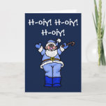 Chrismukkah Santa Funny Wenskaart Feestdagen Kaart<br><div class="desc">Dit is een Chrismukkah Santa omdat hij een blauw en witte kleding heeft. Hij zegt ook "Ho Ho Ho" met een beetje een joods accent. :D Maar je kunt dat veranderen als je dat wilt. De volledige kaart wordt ook gedaan in tinten van onduidelijk beeld. Deze kaart kan met kerst...</div>