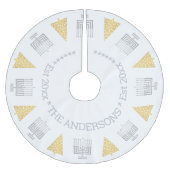 Chrismukkah Silver Menorahs Gold Trees Holiday Kerstboom Rok (Voorkant)