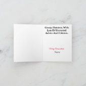 Chrismukkah Snowman Funny Wenskaart Kaart (Binnen)