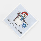 Chrismukkah Snowman Napkins Servet (Hoek)