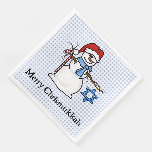 Chrismukkah Snowman Napkins Servet (Hoek)