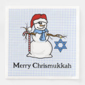 Chrismukkah Snowman Napkins Servet (Voorkant)