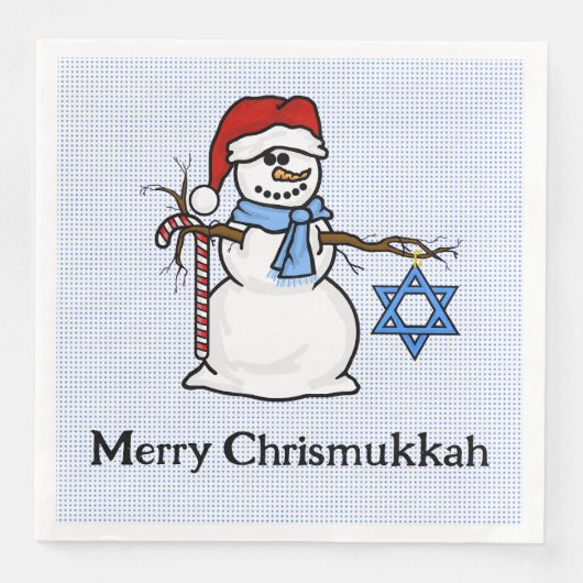 Chrismukkah Snowman Napkins Servet (Voorkant)