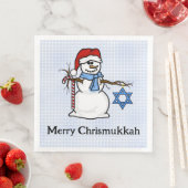 Chrismukkah Snowman Napkins Servet (Insitu)