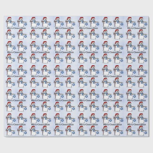 Chrismukkah Snowman Wrapping Paper Cadeaupapier (Vlak)