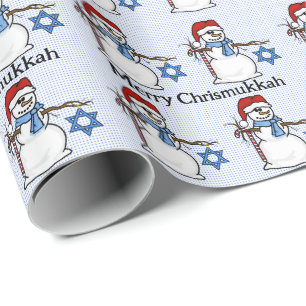 Chrismukkah Snowman Wrapping Paper Cadeaupapier