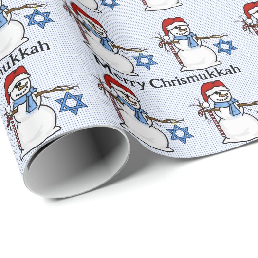 Chrismukkah Snowman Wrapping Paper Cadeaupapier (Rol Hoek)