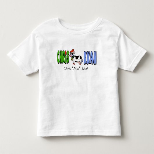 Chrismukkah Toddler's T-shirt met koe (Voorkant)