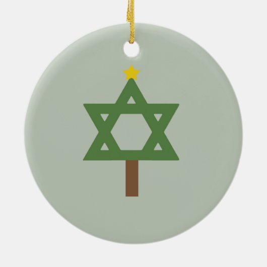 CHRISMUKKAH TREE -.png Keramisch Ornament (Achterkant)