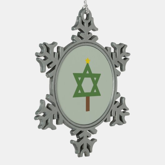 CHRISMUKKAH TREE -.png Tin Sneeuwvlok Ornament (Links)