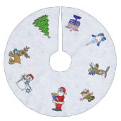 Chrismukkah Tree Skirt Kerstboom Rok (Voorkant)