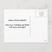 Chrismukkah wenskaart met elfen en dreidels feestdagenkaart (Achterkant)