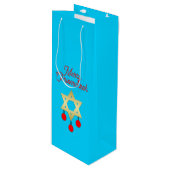 Chrismukkah Wine Gift Bags Wijn Cadeautas (Voorkant Gekanteld)