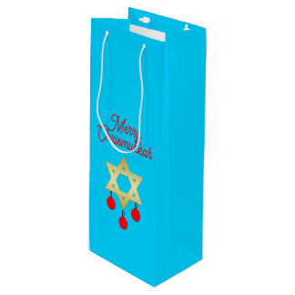 Chrismukkah Wine Gift Bags Wijn Cadeautas