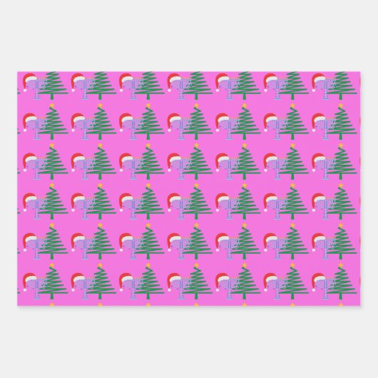 Chrismukkah Wrapping Paper Flat Sheet Set van 3 (Voorkant 3)