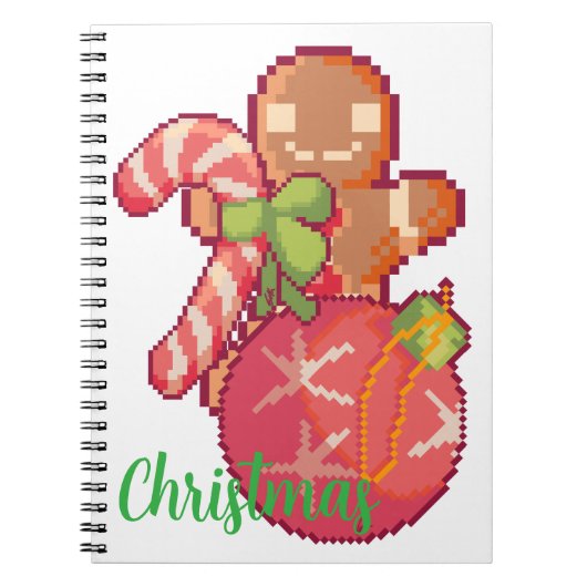 Chrisrmas memories pixelart, Pixel Art  Notitieboek (Voorkant)