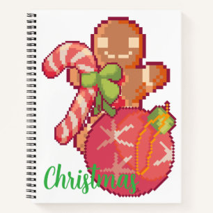 Chrisrmas memories pixelart, Pixel Art Notitieboek