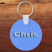 Chris's blauwe sleutelketen sleutelhanger (Voorkant)