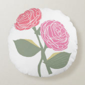 Chrissy Chrysantemum Rond Kussen (Voorkant)