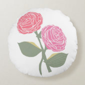 Chrissy Chrysantemum Rond Kussen (Voorkant)