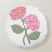 Chrissy Chrysantemum Rond Kussen (Achterkant)