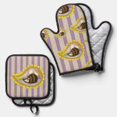 Chrissy de egel ovenwant & pannenlap set (Voorkant / Achterkant)