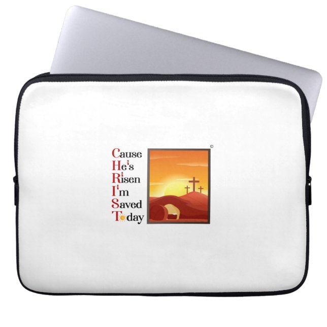 Christ Acroniem 13 inch Computer Hoesje Laptop Sleeve (Voorkant)