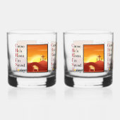 Christ Acroniem Gedrukte Rock Glass Set Whisky Glas (Voorkant)