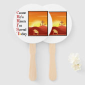 Christ Acroniem Kerk Fan Handwaaier (Voorkant en achterkant)