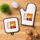 Christ Acroniem Oven Mitt & Pot Holder Ovenwant & Pannenlap Set (Top down)