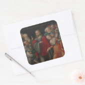 Christ and the Adulteress Vierkante Sticker (Envelop)