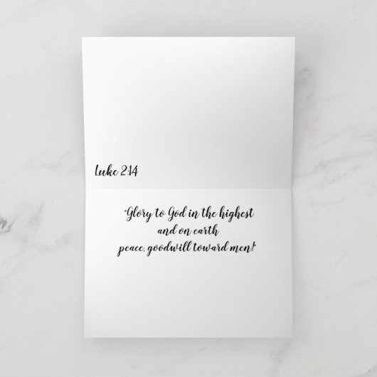 Christ Birth Christmas Kaart (Binnen)